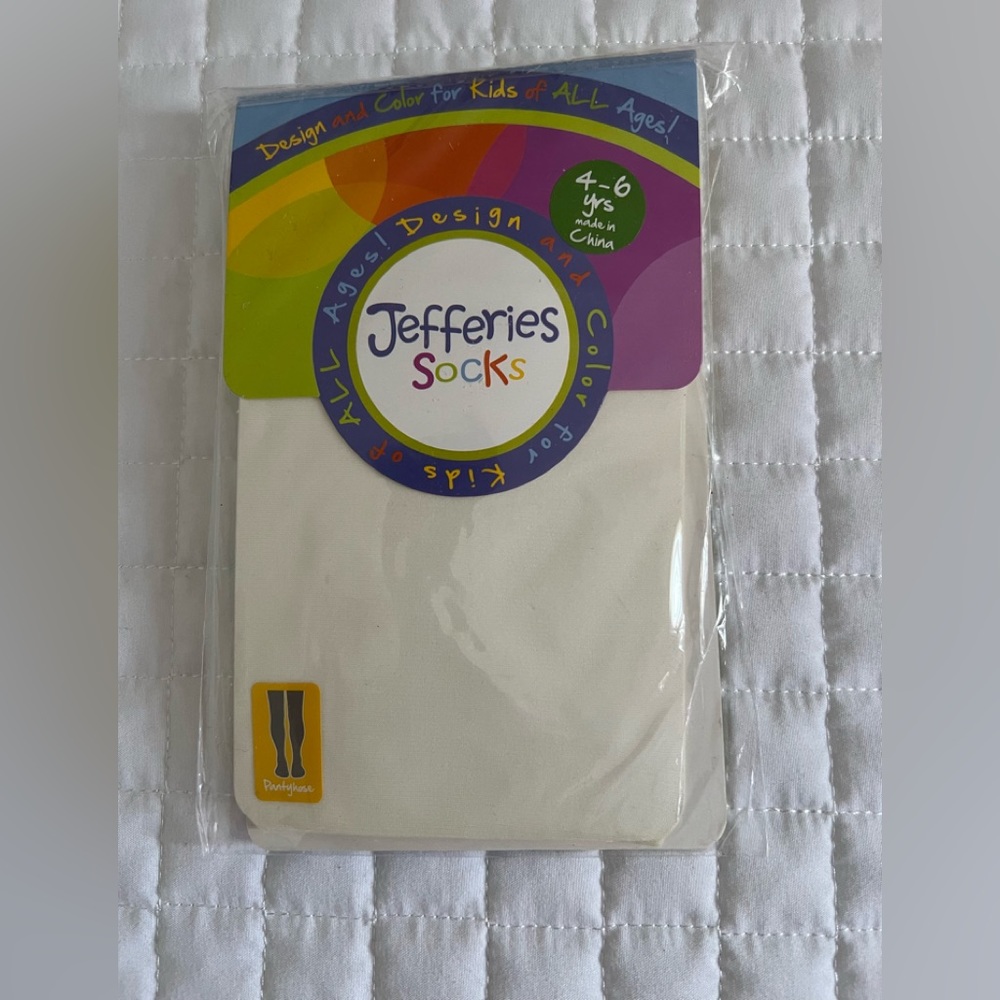 Jeffries Ivory Tights, Size 4-6, New In Package